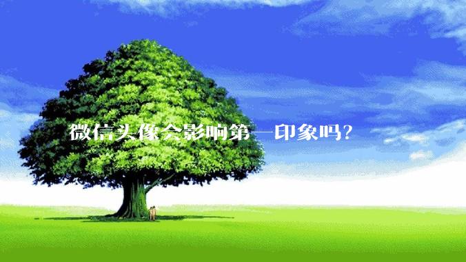 微信头像会影响第一印象吗？